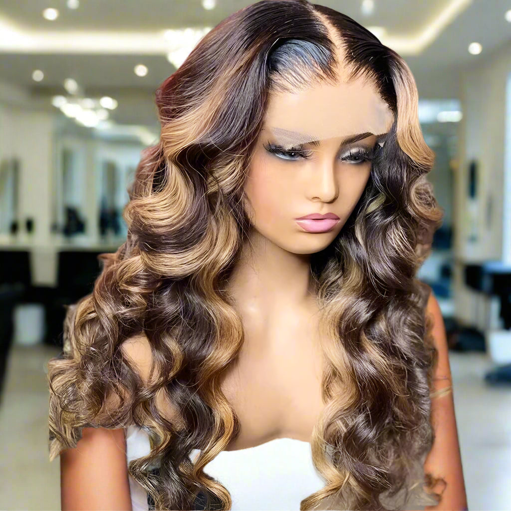 13*4 Honey Blonde Body Wave Brazilian Human Hair Wig