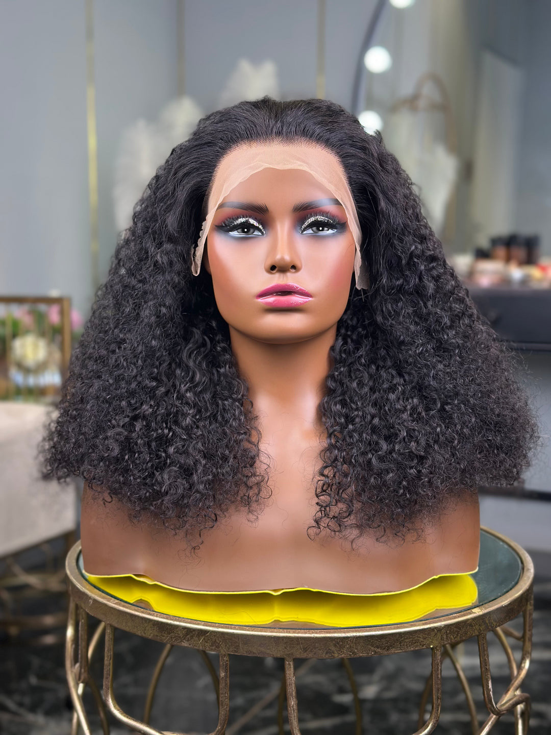 13*4 Glueless Kinky Curly Wig W/ Lace Front 20 Inch