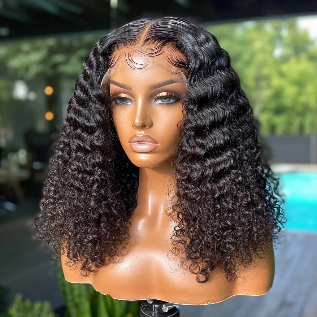 Double Drawn Wear And Go Water Weave 5*5 Lace Wig