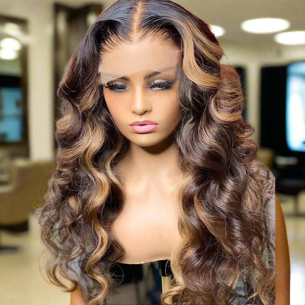 13*4 Honey Blonde Body Wave Brazilian Human Hair Wig